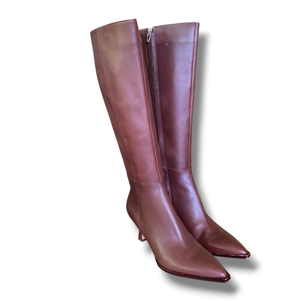 New Dolce Vita Wmns Auggie Pointed Toe Kitten Heel Knee Tall Dress Boots Sz 8M - Picture 3 of 10